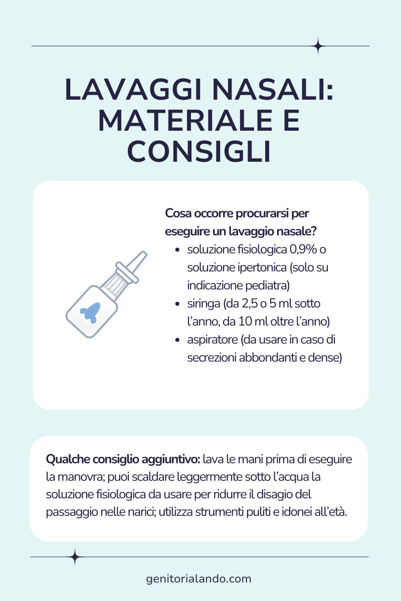 Lavaggi nasali materiale e consigli